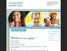 Tablet Screenshot of lincolnparkdentalcare.com